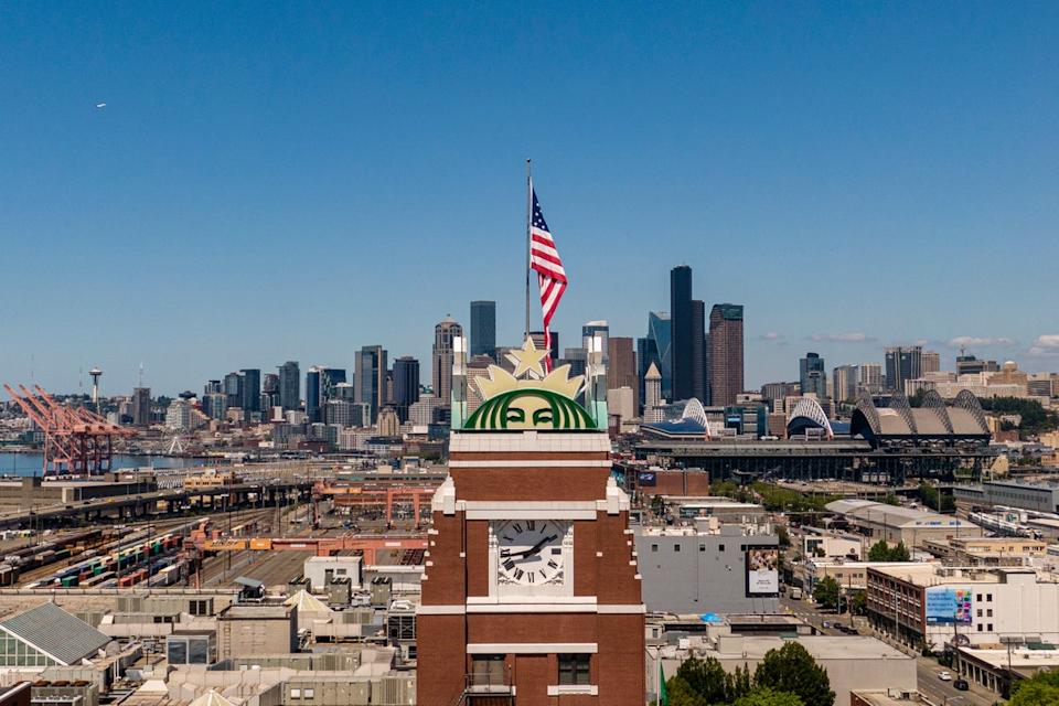 Seattle (pictured) and Portland, Oregon, are two of the cities that could be wiped off the map if a 1,000-foot tsunami hits. (Getty Images)