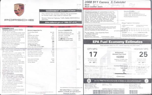 2008 Porsche 911 Carrera S Cabriolet 6-Speed