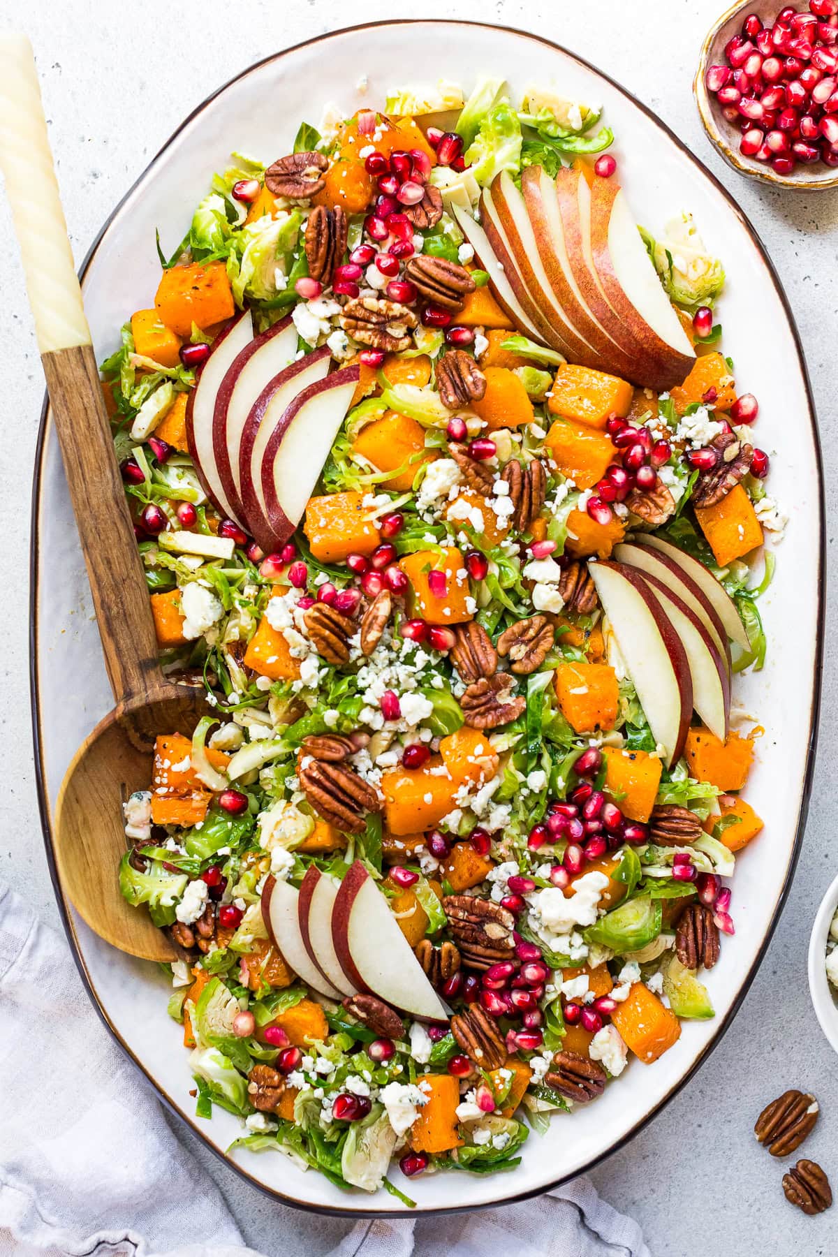 Butternut Squash Salad with Brussels Sprouts and Pears
