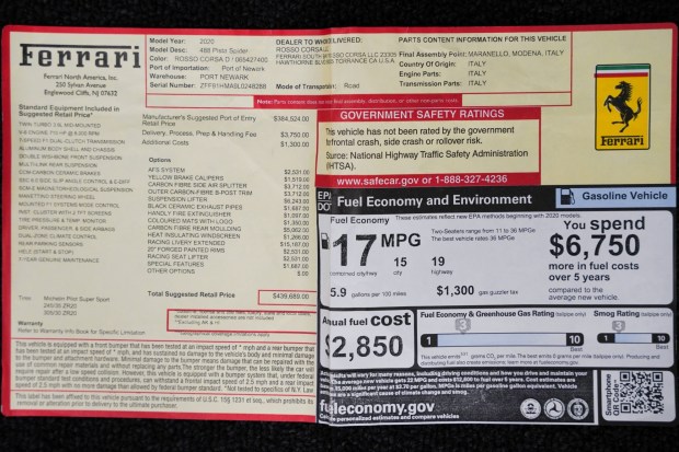 2020 Ferrari 488 Pista Spider