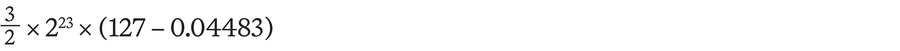 Three halves times two to the 23rd power times open parenthesis 127 minus 0.04483 closed parenthesis
